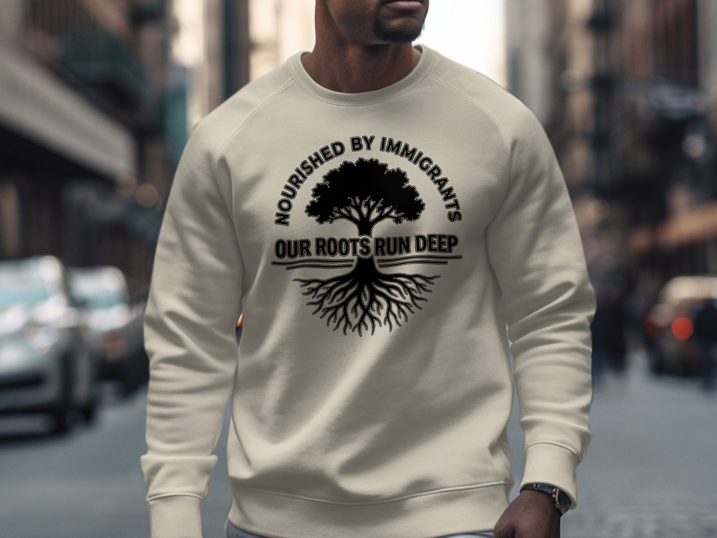 Nourished by Immigrants Our Roots Run Deep Sweatshirt