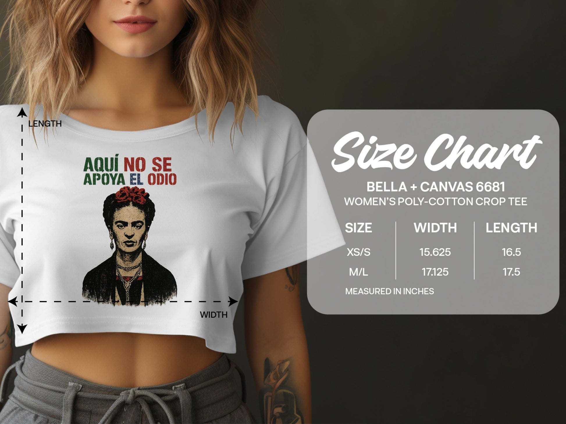 Aqui No Se Apoya el Odio Women's Crop Tee product
