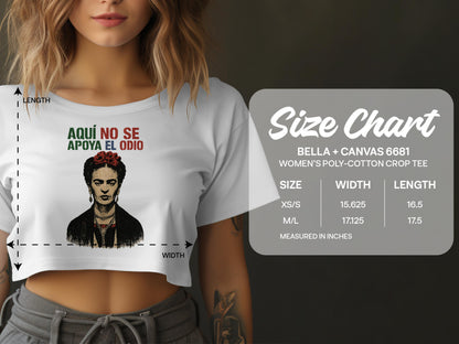 Aqui No Se Apoya el Odio Women's Crop Tee product