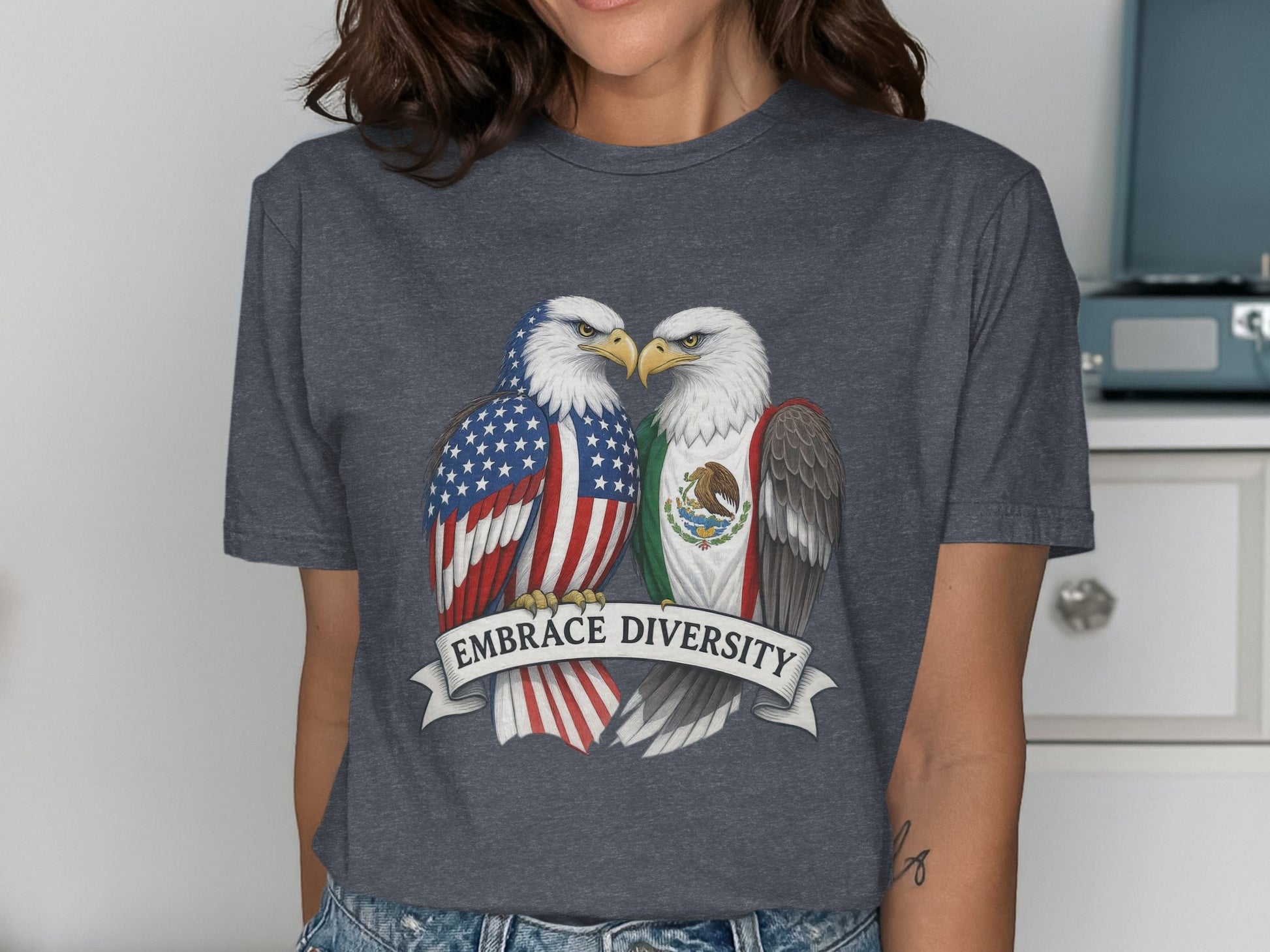 Embrace Diversity Bald Eagles Graphic T-shirt product type