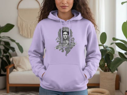 Frida Kahlo America Needs History Lesson Black Background Hoodies
