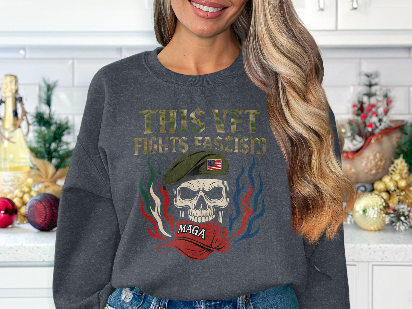 This Vet Fights Fascism Sweatshirt product