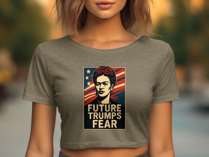 Future Trumps Fear Graphic Design Crop Top product type
