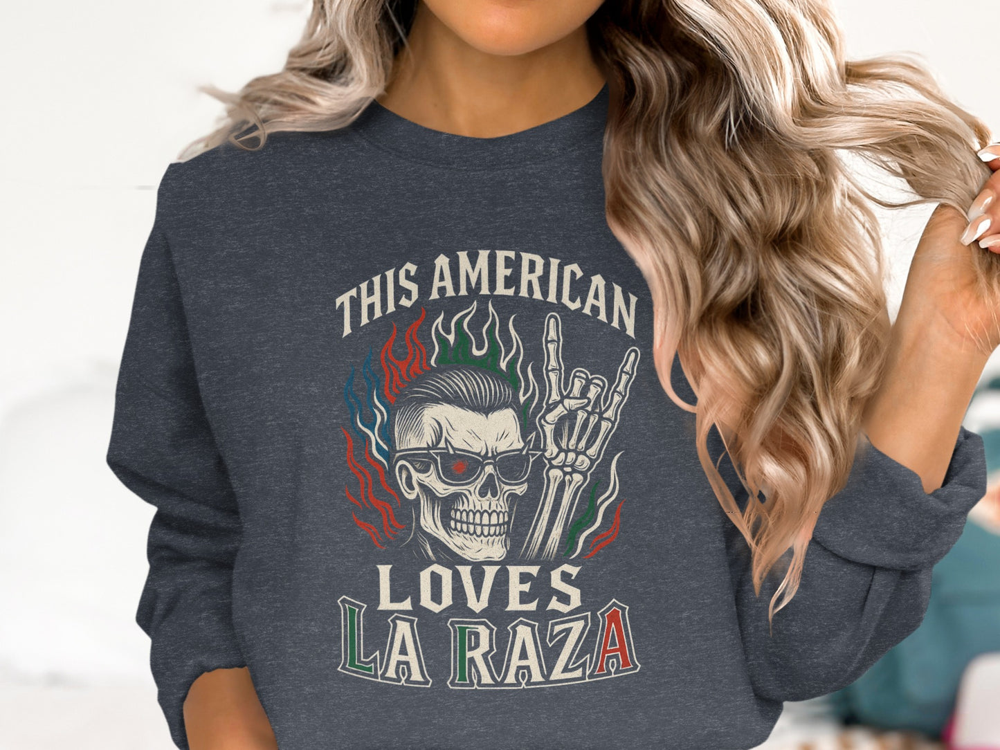 This American Loves La Raza Graphic Sweatshirt product type