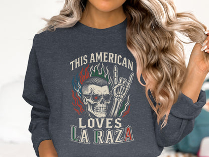 This American Loves La Raza Graphic Sweatshirt product type