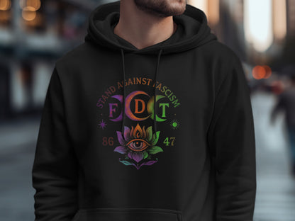 Stand Against Fascism Eye Lotus Graphic Hoodie product
