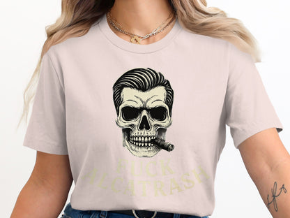 Vintage Skull with Cigar Graphic Tee Shirt product