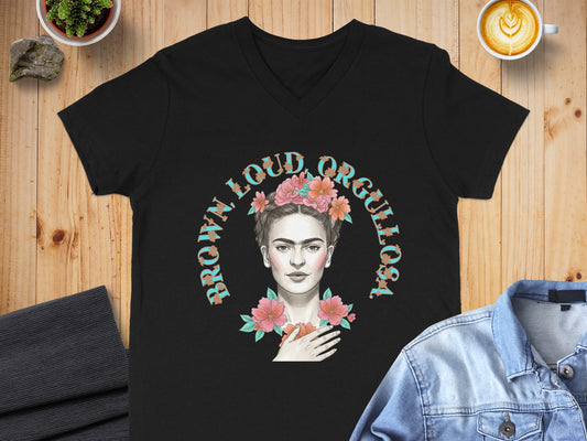 Brown Loud Orgullosa Graphic Tee Shirt