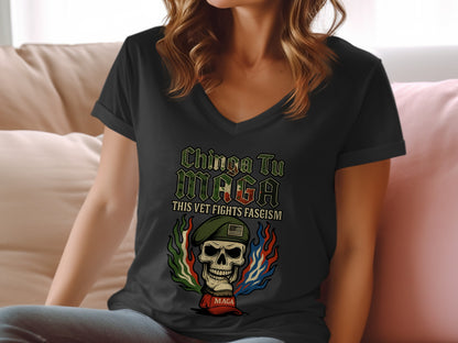 Bold Statement Chinga Tu MAGA Anti-Fascism Shirt product