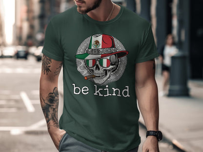 Be Kind Mexican Skull Graphic Tee