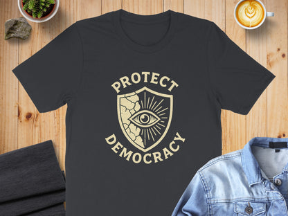 Protect Democracy Graphic Eye Design T-shirt Product
