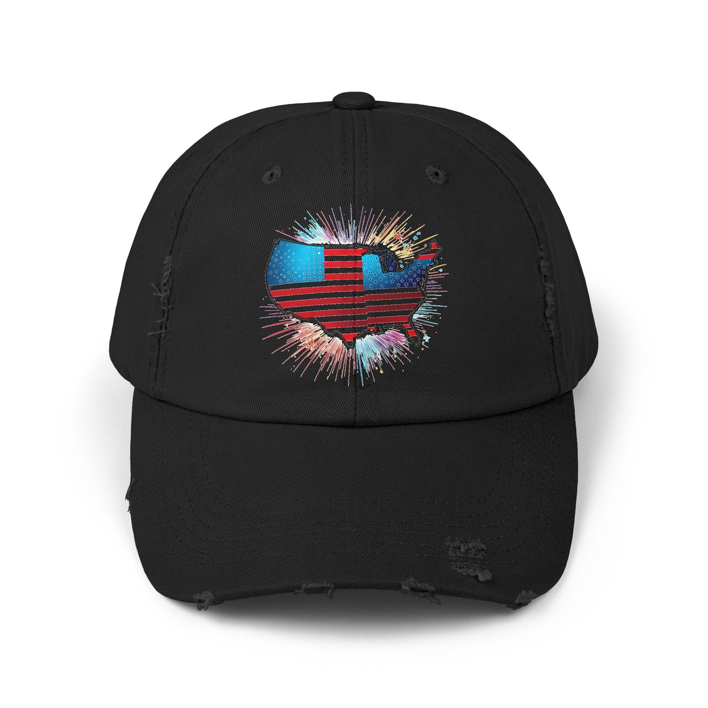 Unisex Distressed Cap with Texas Flag Design - Perfect for Festivals and Casual Outings
