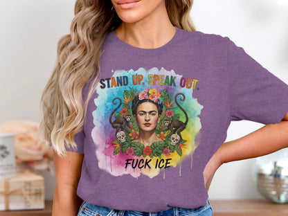 Stand Up Speak Out Fuck Ice Graphic T-Shirt product