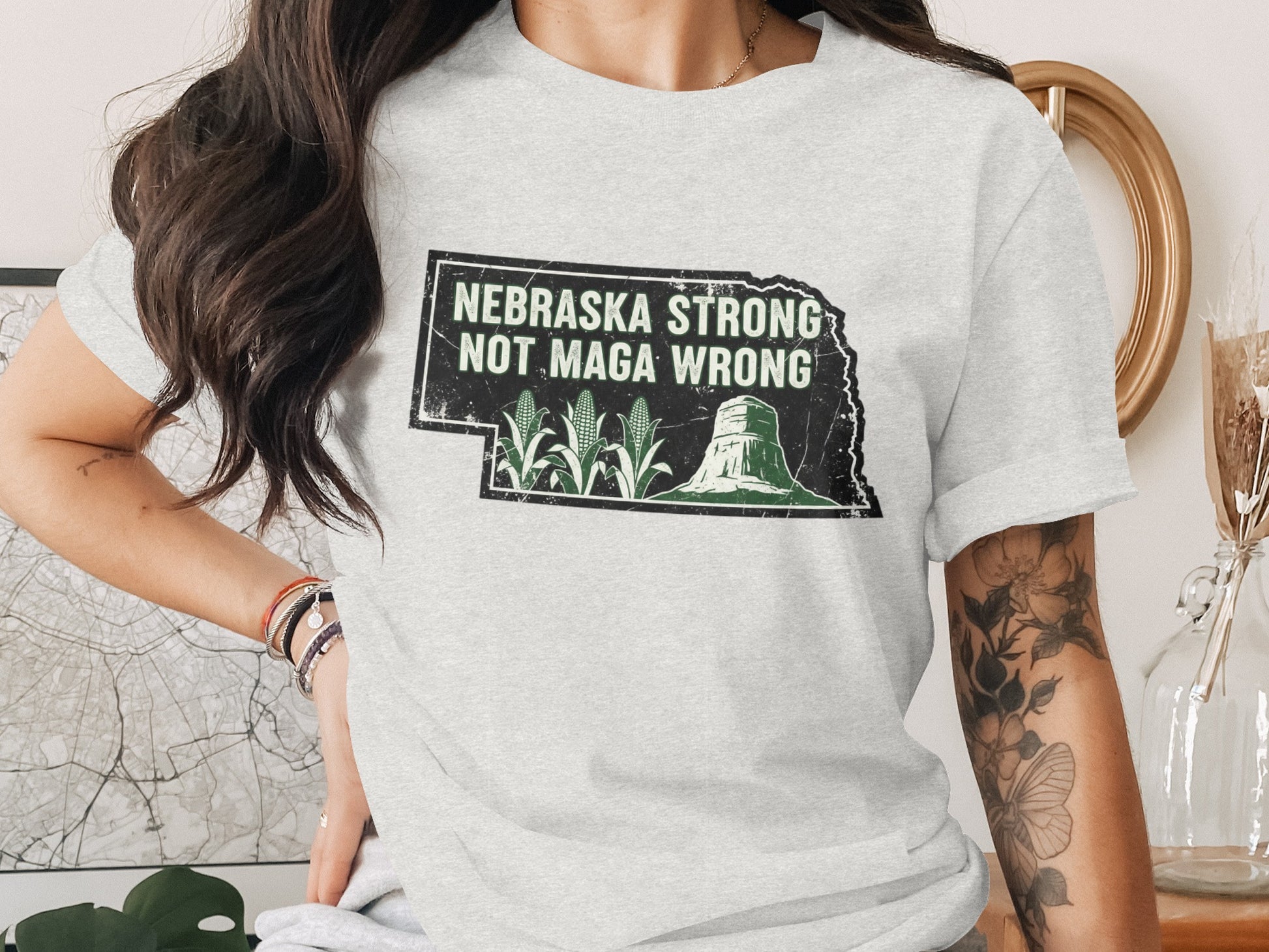 Nebraska Strong Not Maga Wrong T-shirt product type