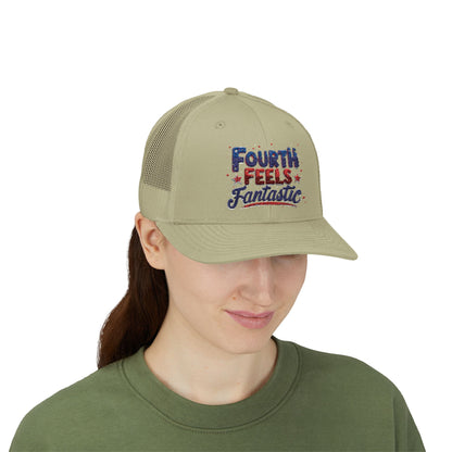 Fourth of July Celebration Snapback Cap - Patriotic Trucker Hat