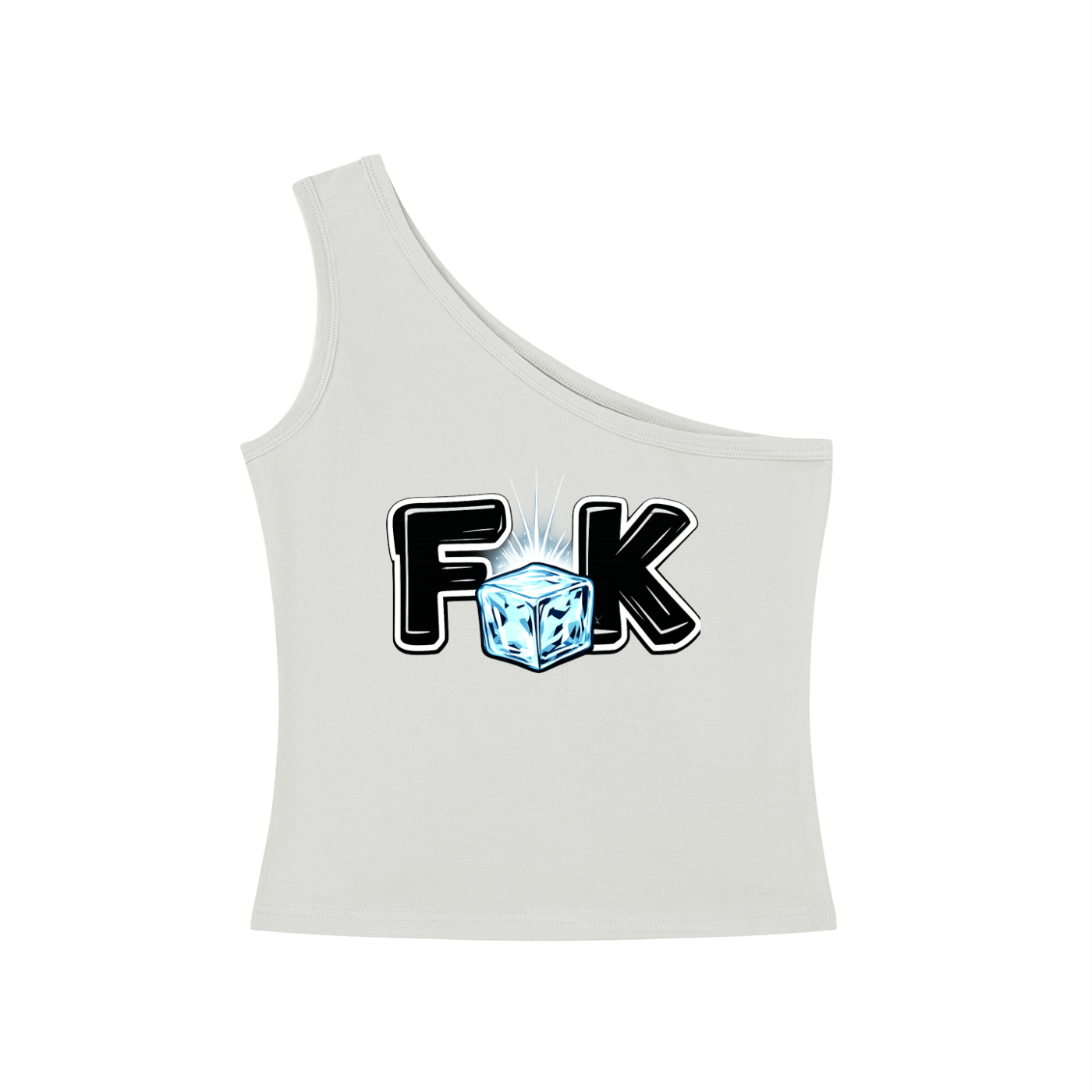 Fuck Ice Tee Women's One-Shoulder Crop T-Shirt