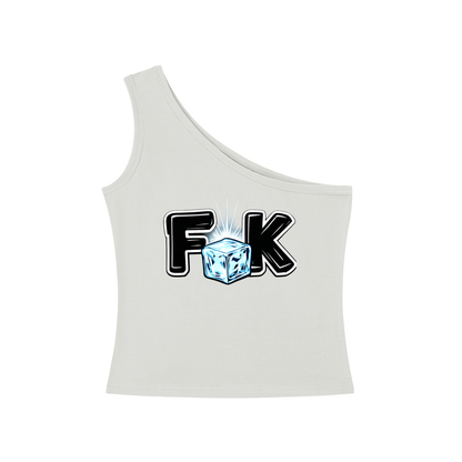 Fuck Ice Tee Women's One-Shoulder Crop T-Shirt
