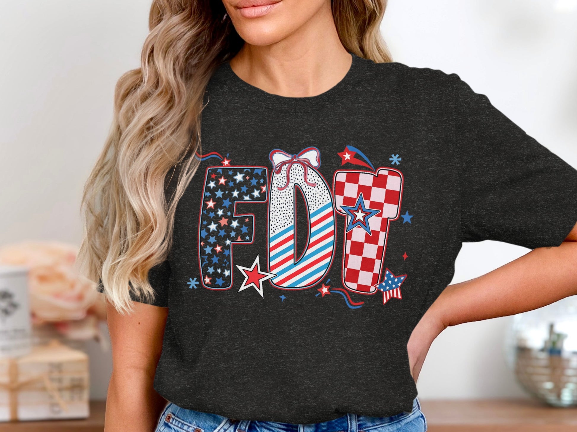 Patriotic USA Themed FDT Graphic Top Apparel Product