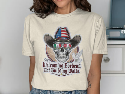 Welcoming Borders Not Building Walls Shirt product