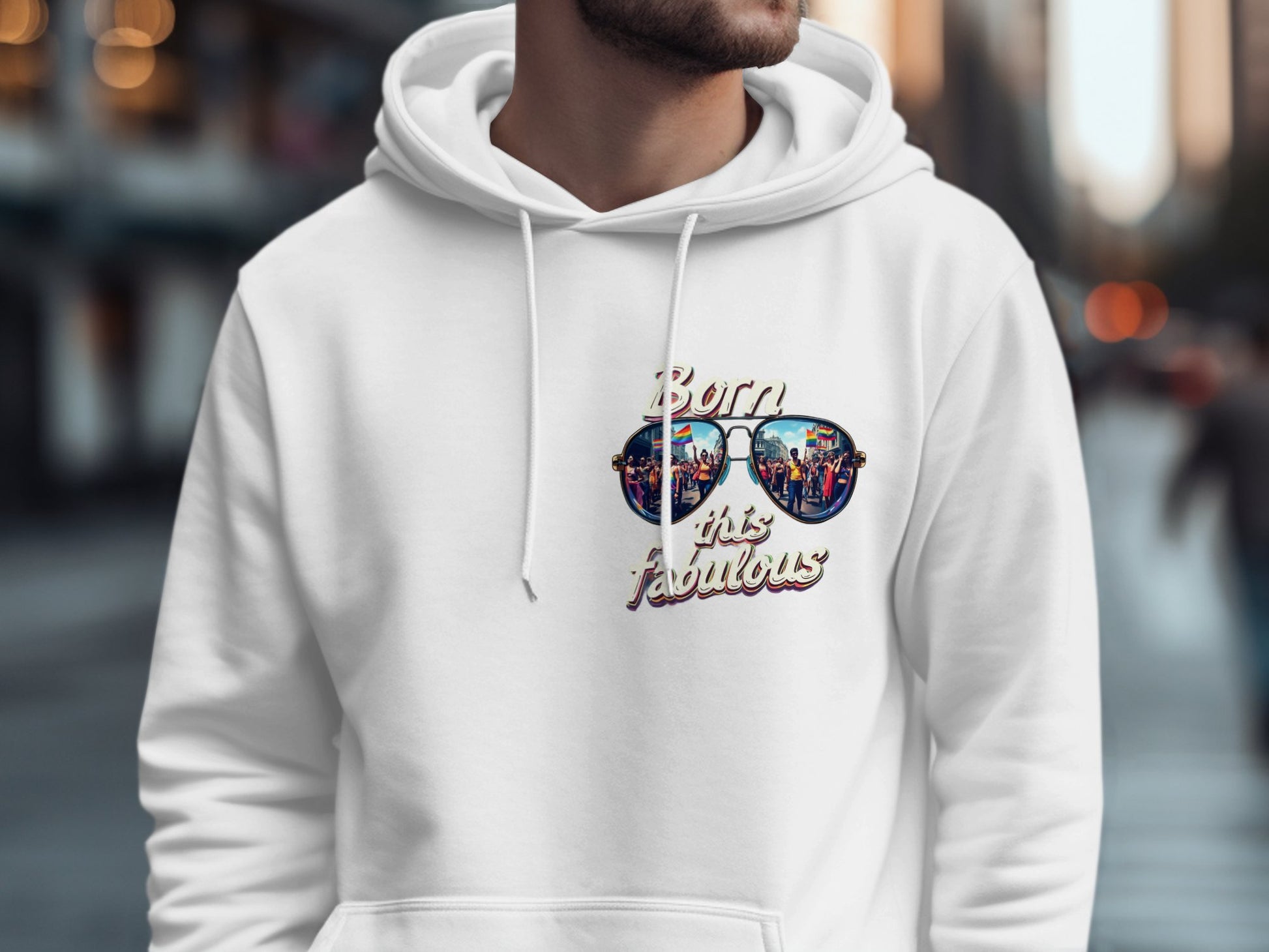 Born This Fabulous Graphic White Hoodie product type