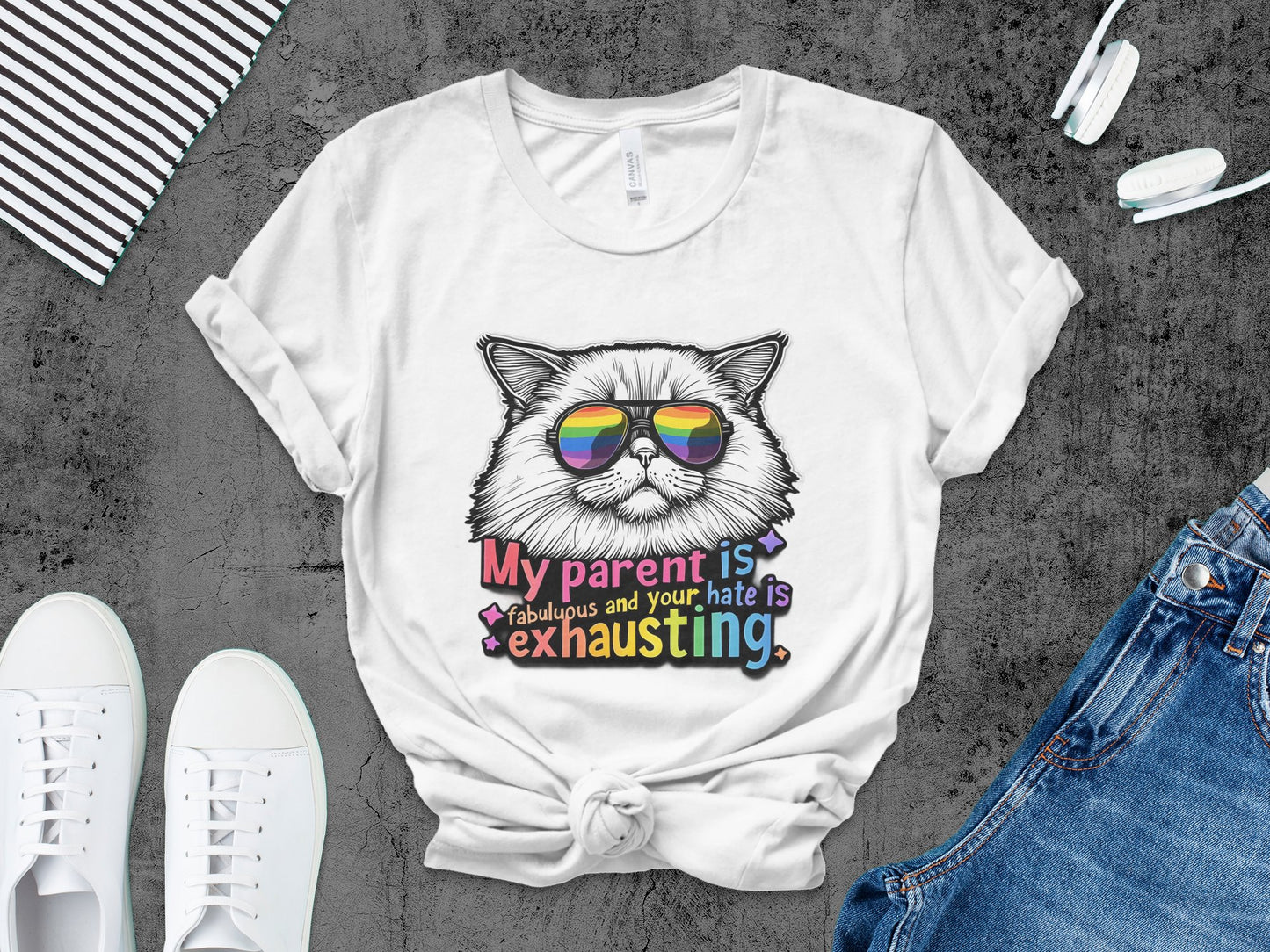 My Parent is Fabulous Cat Themed Shirt Product