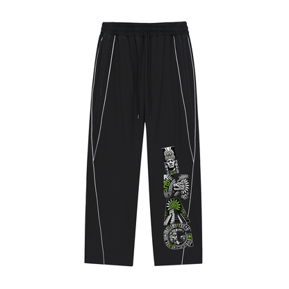 Reflection Striped Straight-Leg Sweatpants