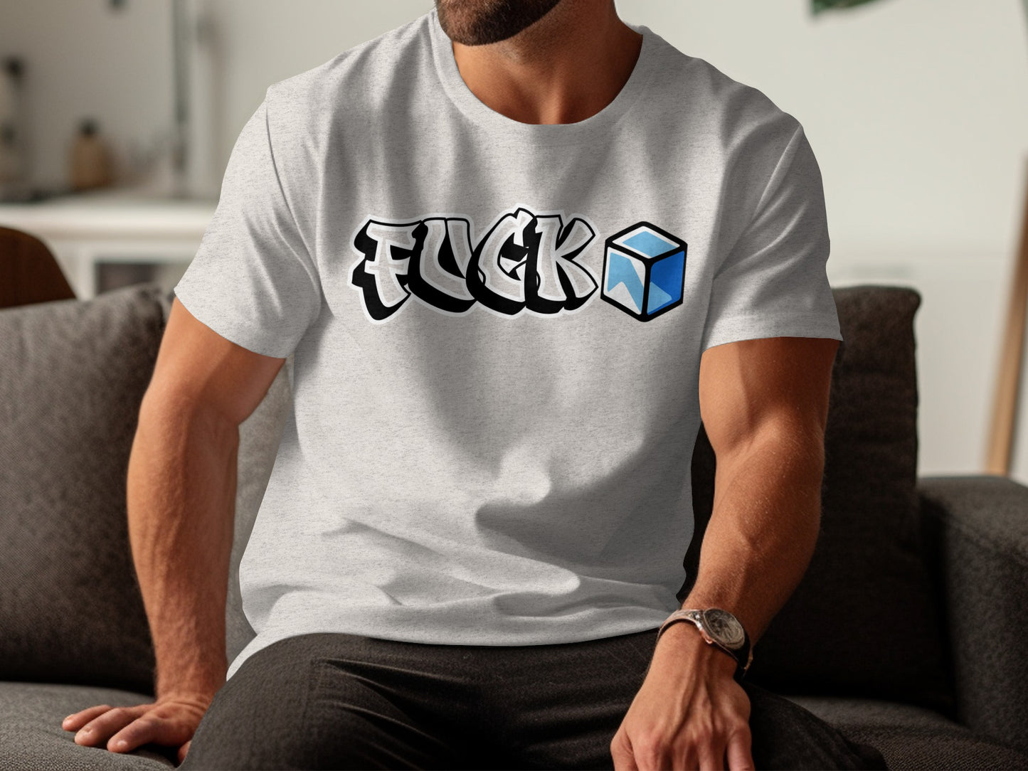 Bold Graphic Statement Lettering Tee Shirt product