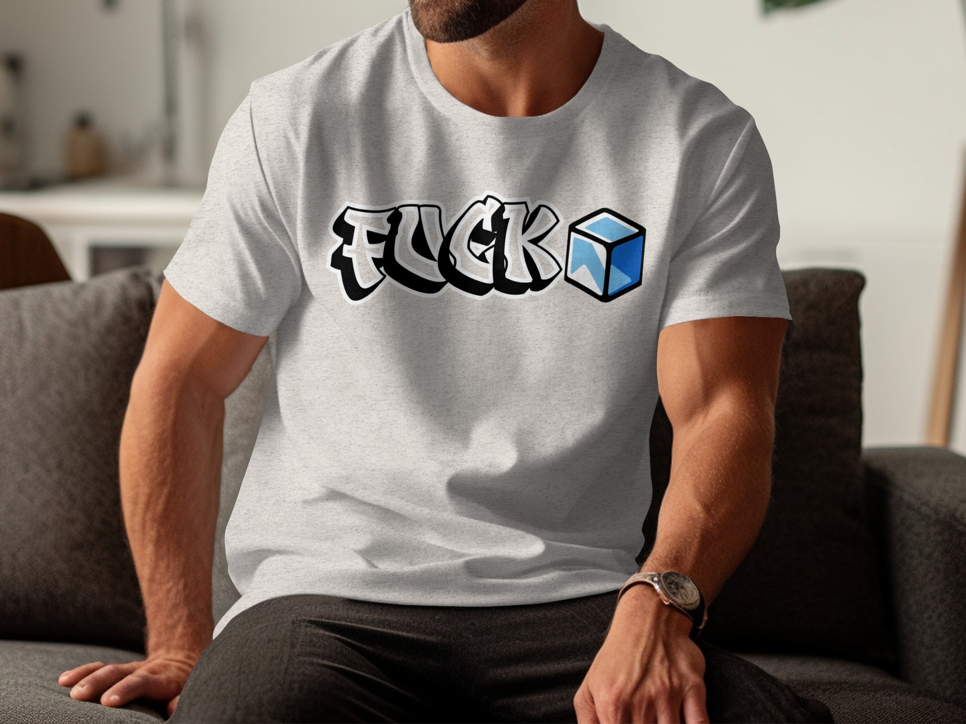 Bold Graphic Statement Lettering Tee Shirt product