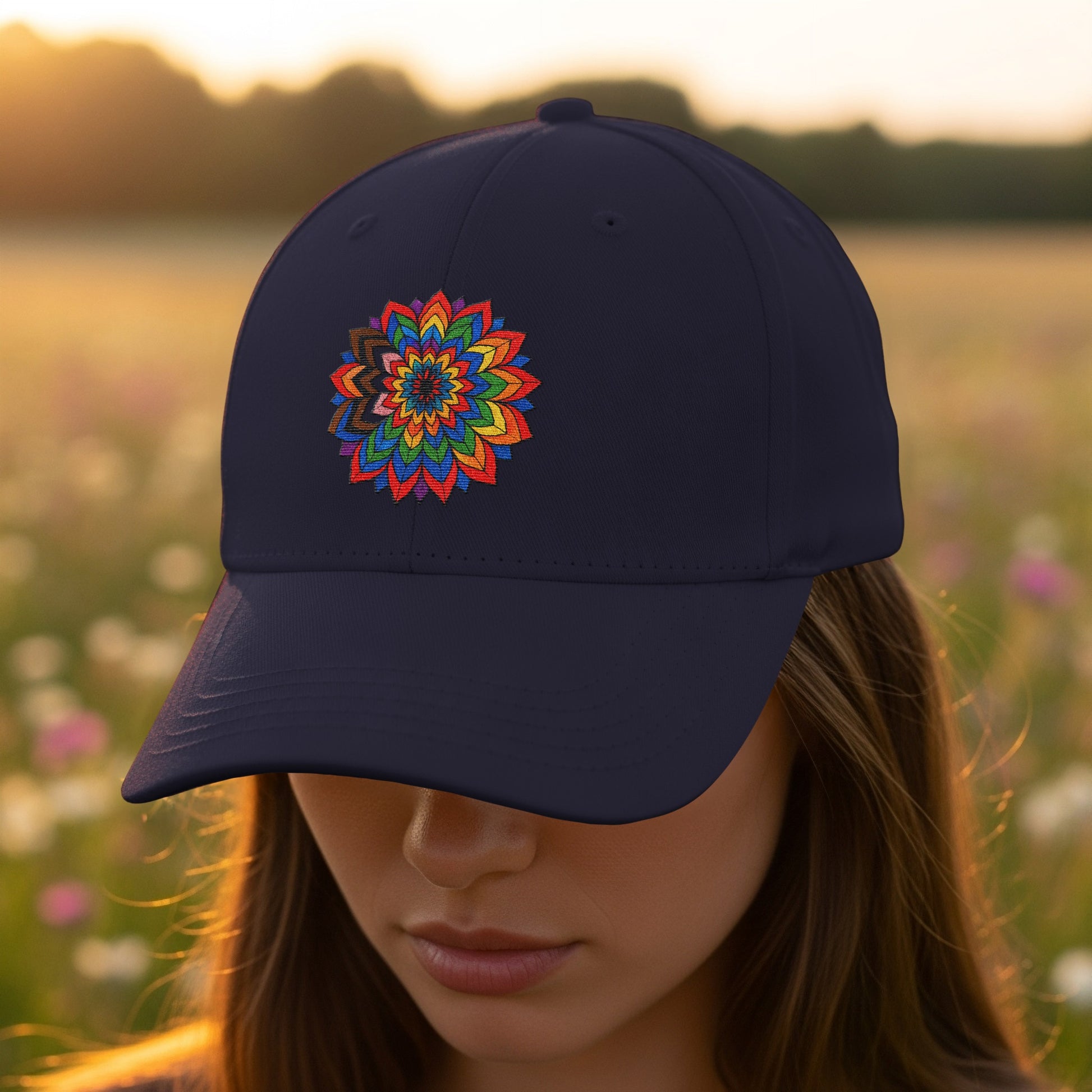 Vibrant Mandala Embroidered Dark Cap product