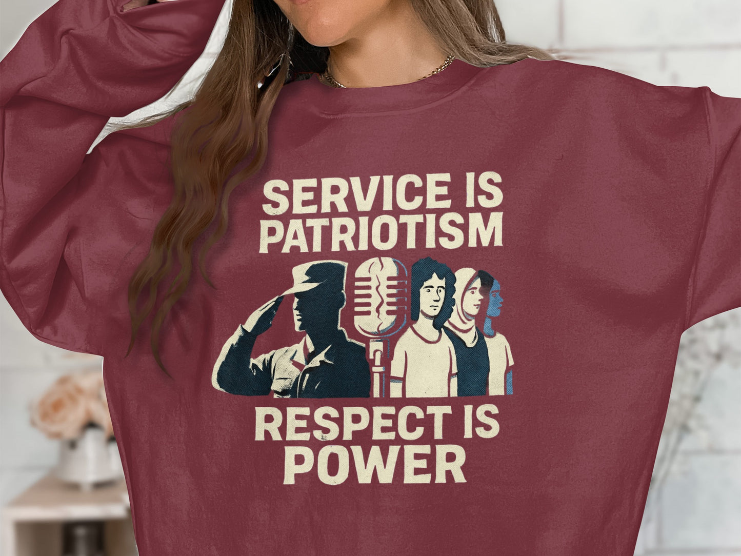 Service is Patriotism Respect is Power shirt product