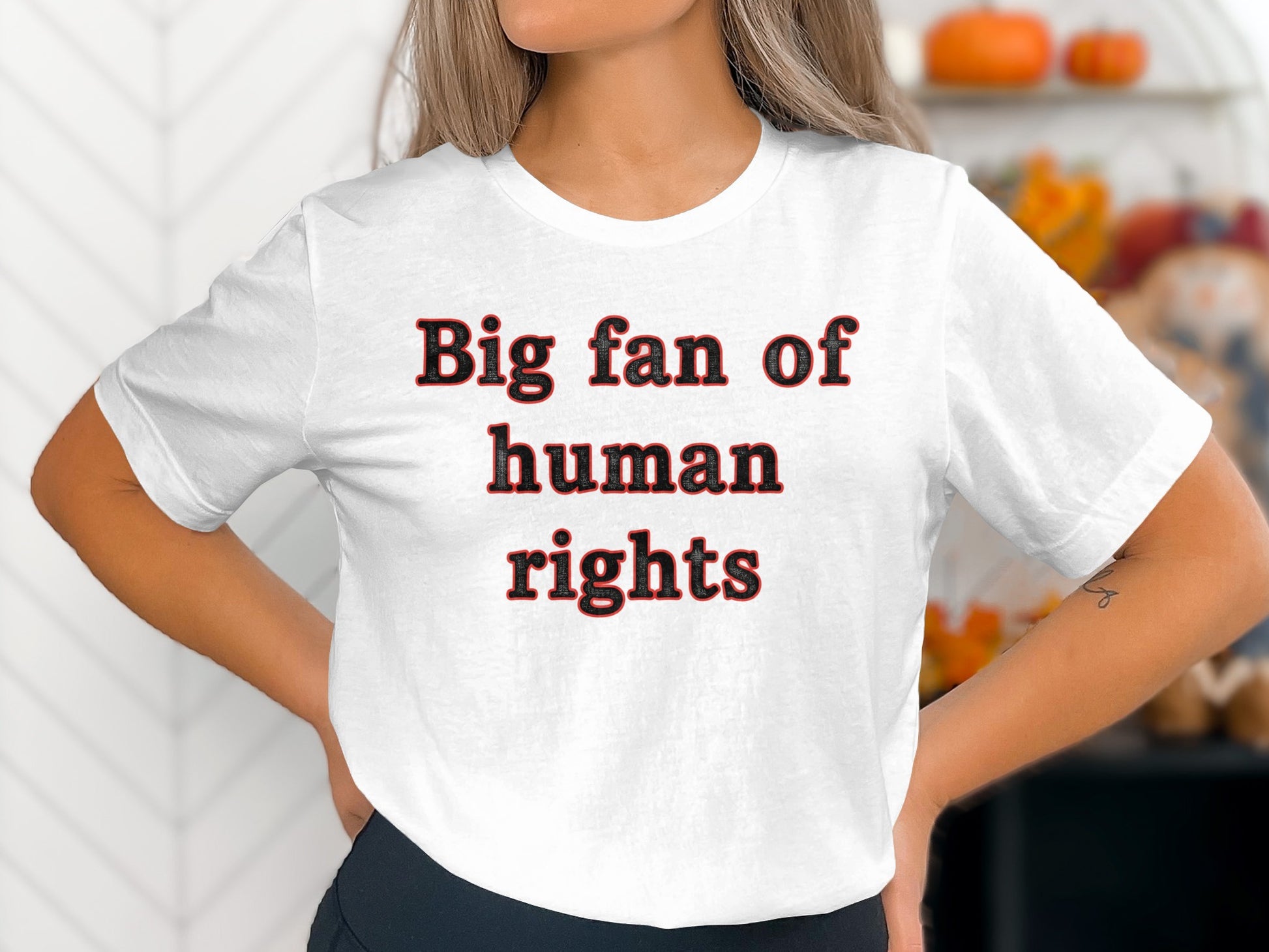 Big fan of human rights graphic tee product