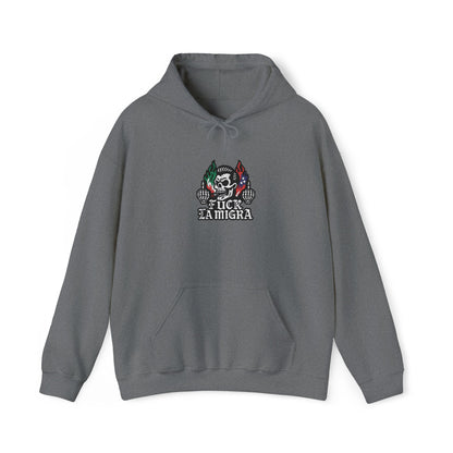Fuck La Migra Embroidery Hoodie Anto Trump Hoodie Unisex Heavy Blend™ Hooded Sweatshirt