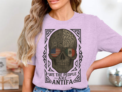 We The People Are Antifa Skull Statement Shirt