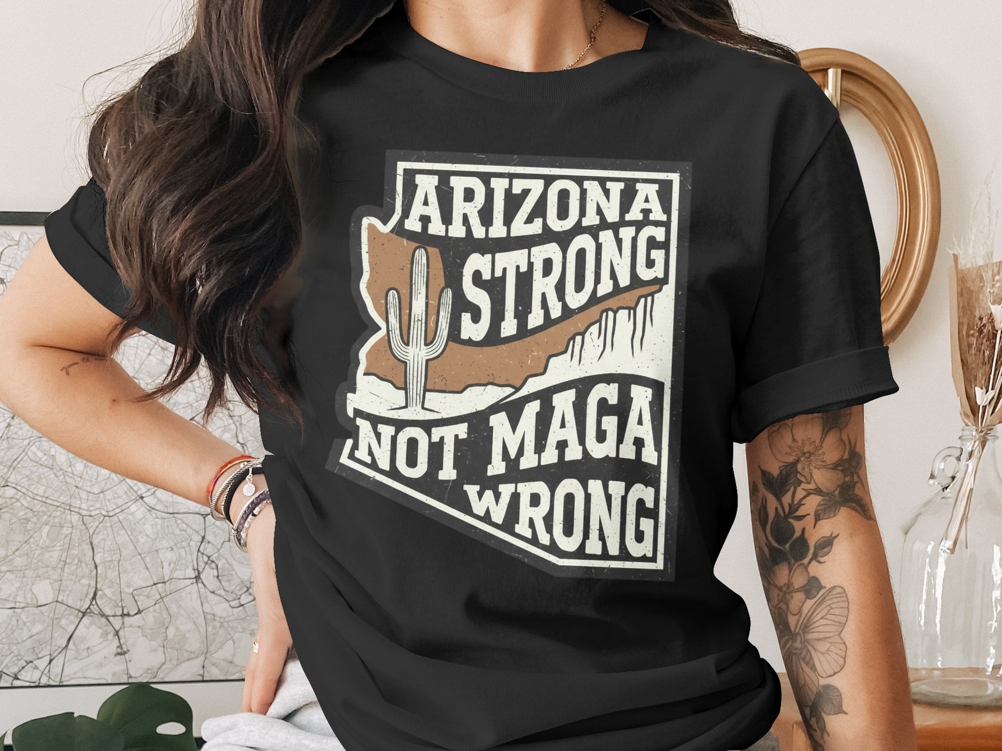 Arizona Strong Not Maga Wrong Graphic Tee product