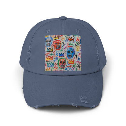 Colorful Abstract Faces Distressed Hat product type
