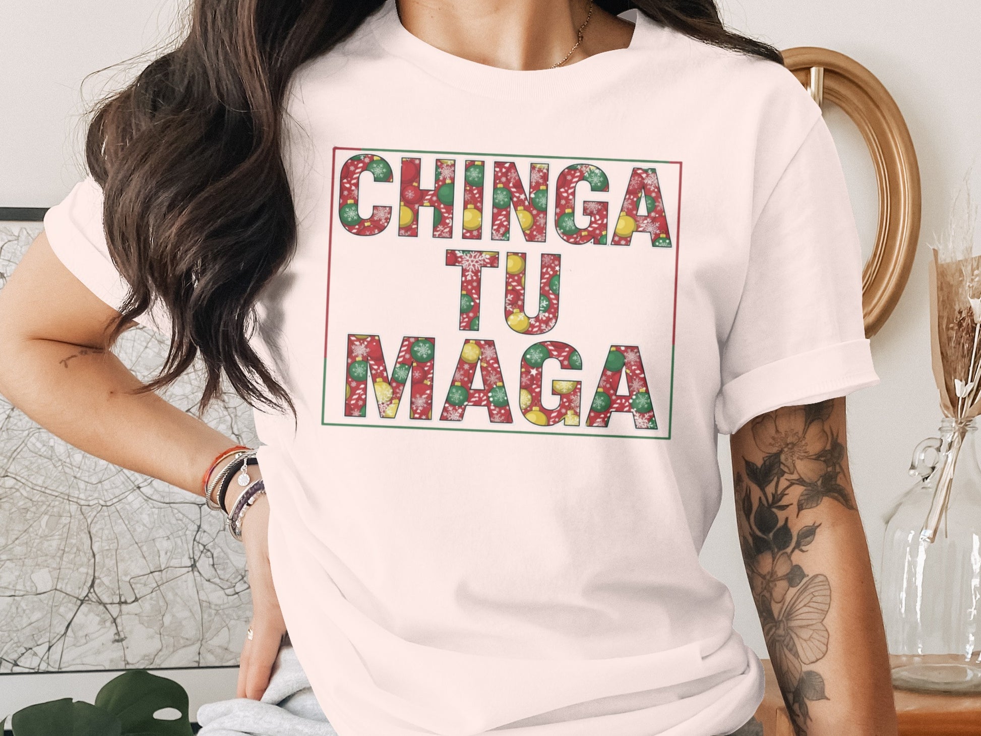 Chinga Tu Maga Statement Graphic Casual Tee
