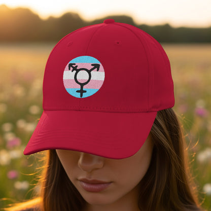 Transgender Pride Symbol Red Baseball Cap product