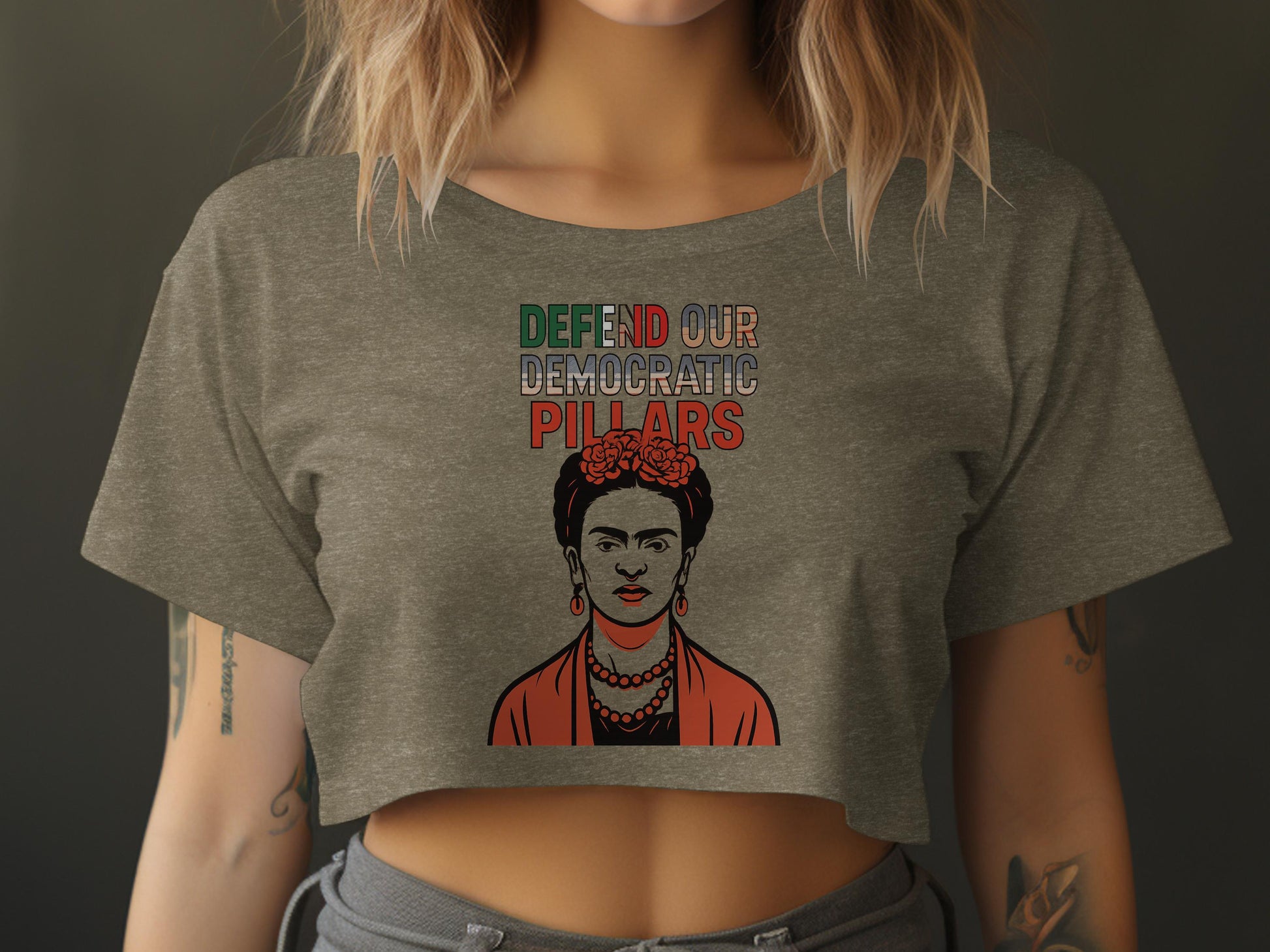 Defend Our Democratic Pillars Graphic Printed Top product type