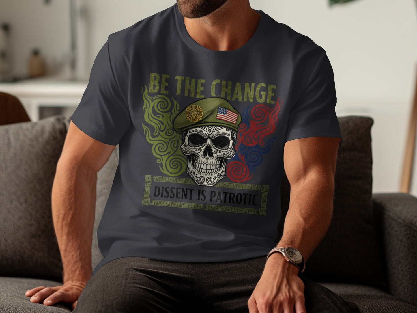 Be The Change Dissent Is Patriotic Graphic T-Shirt