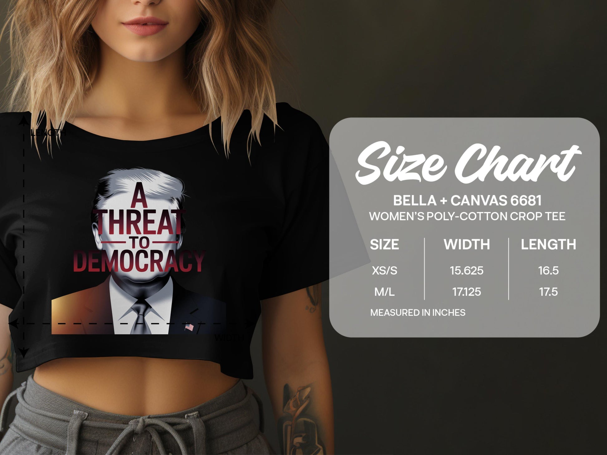 A Threat to Democracy Women's Crop Tee product