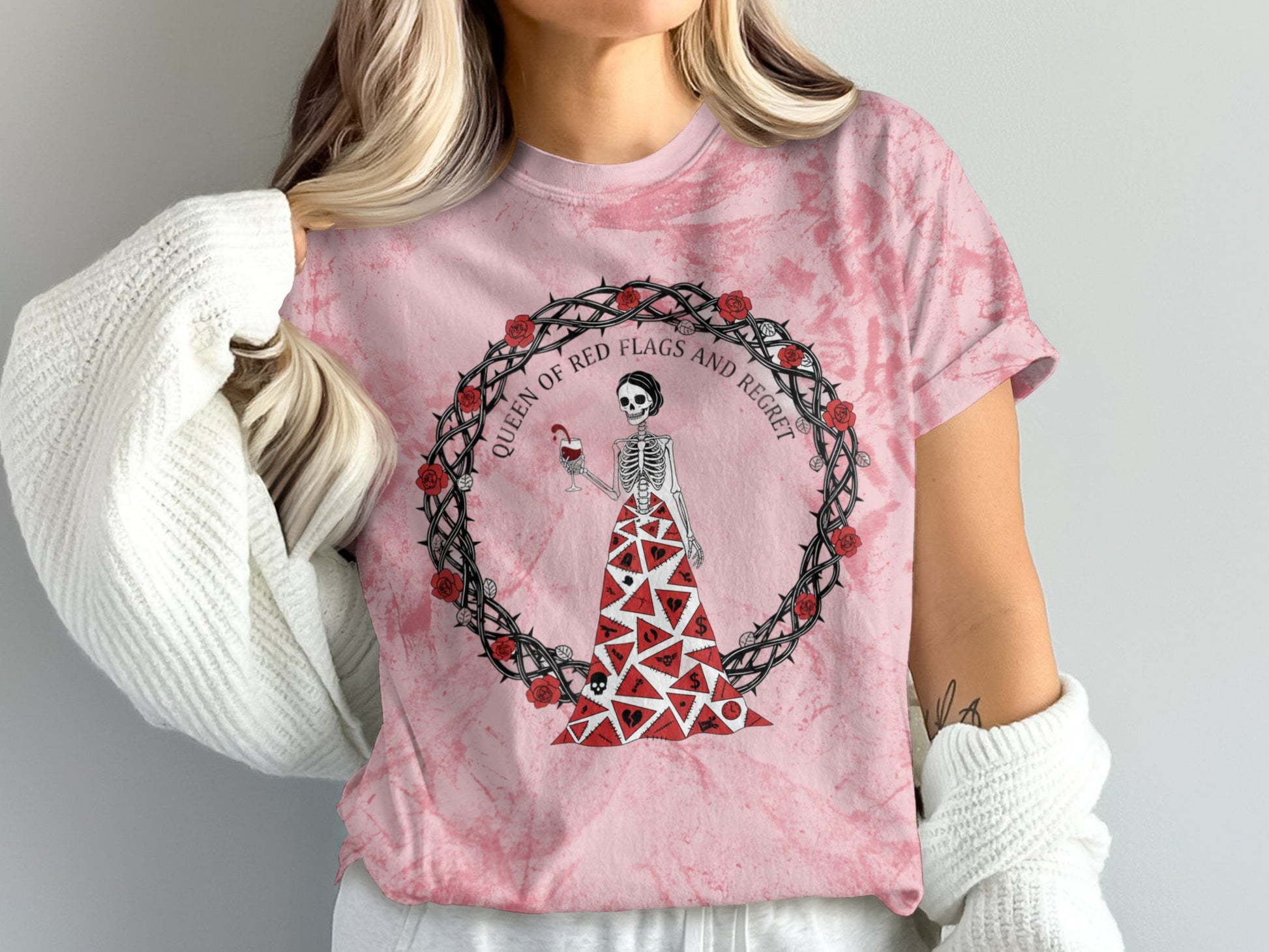 Queen of Red Flags and Regret Graphic Tee