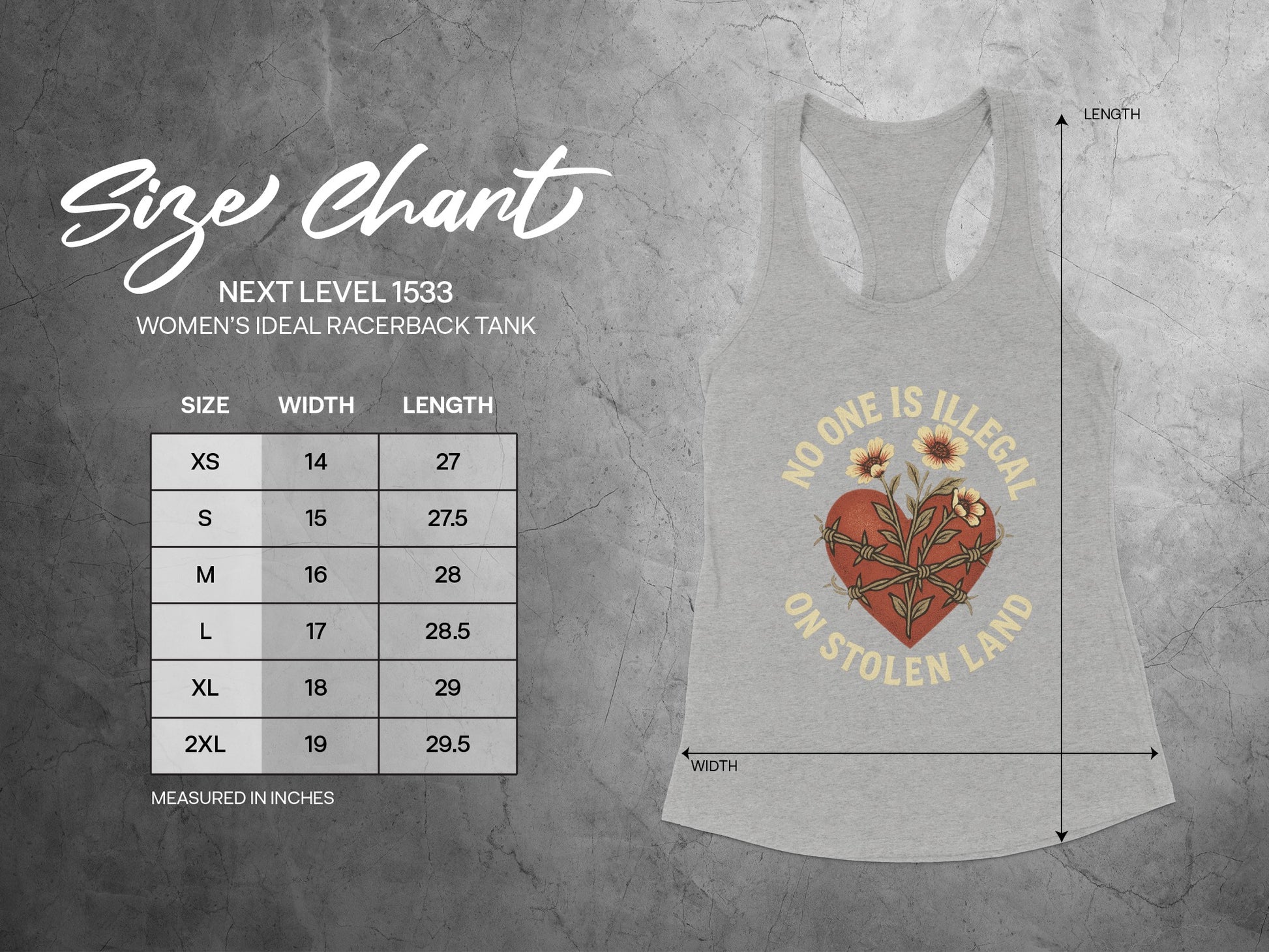 No One is Illegal on Stolen Land Women's Tank