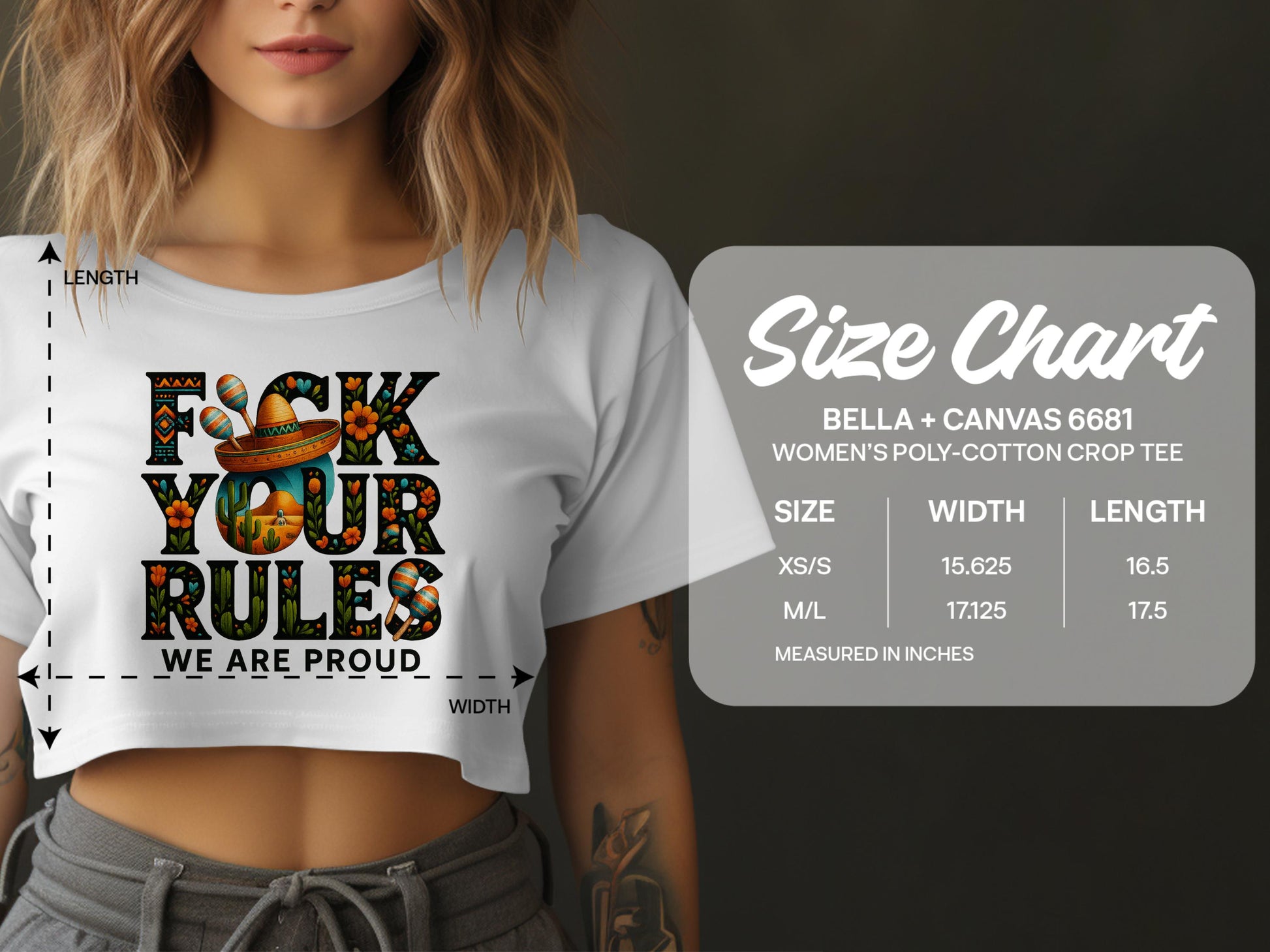 F*ck Your Rules Graphic Women's Crop Tee product type