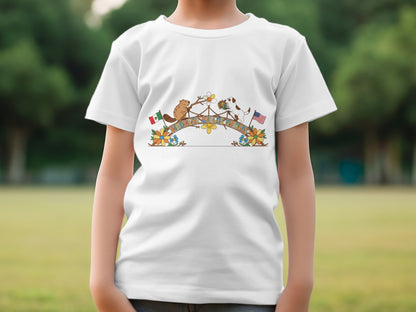 Adorable Animal Friends Holding Hands Kids T-Shirt