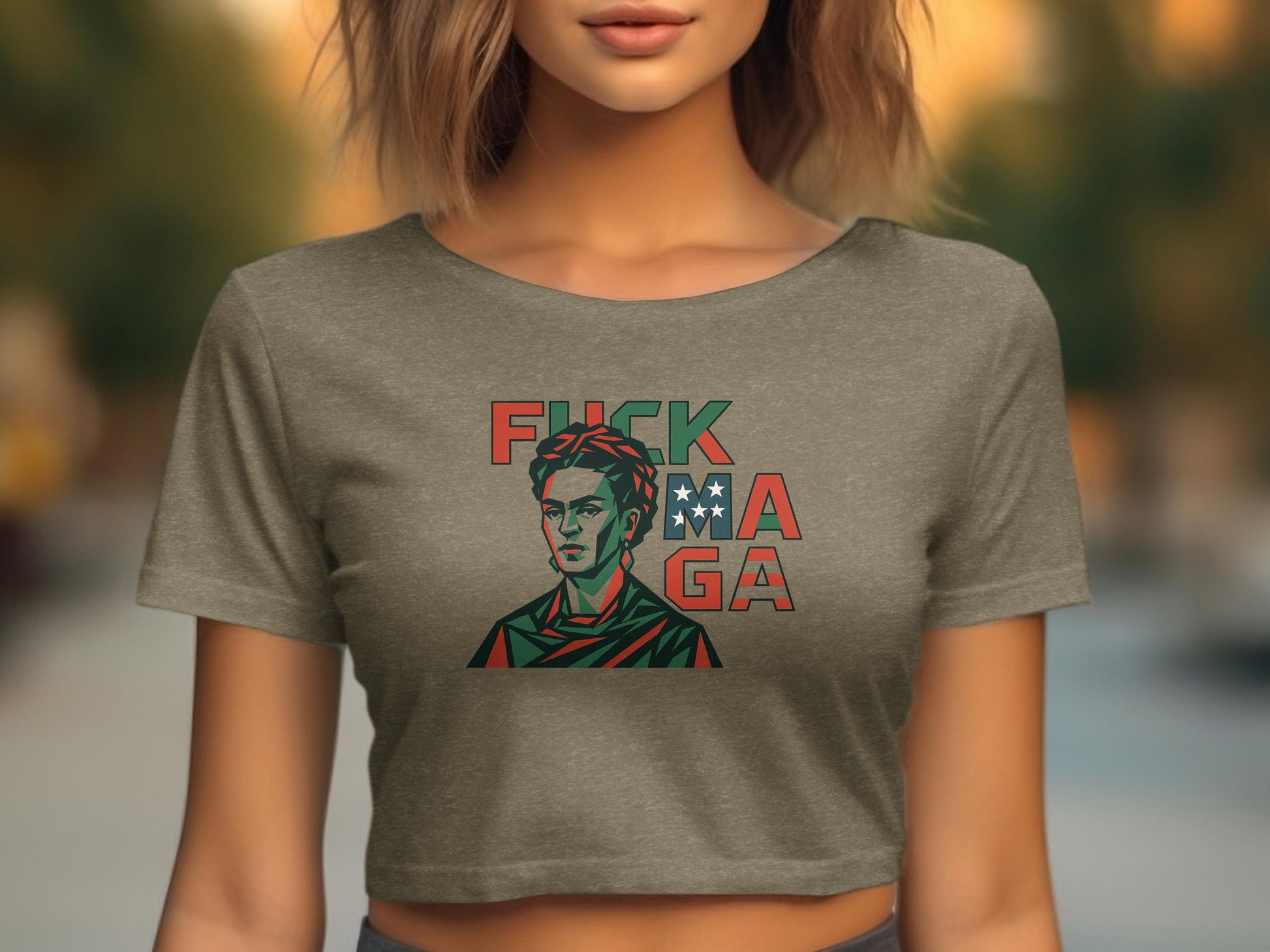 Bold Expressive Frida Artistic Graphic T-Shirt product