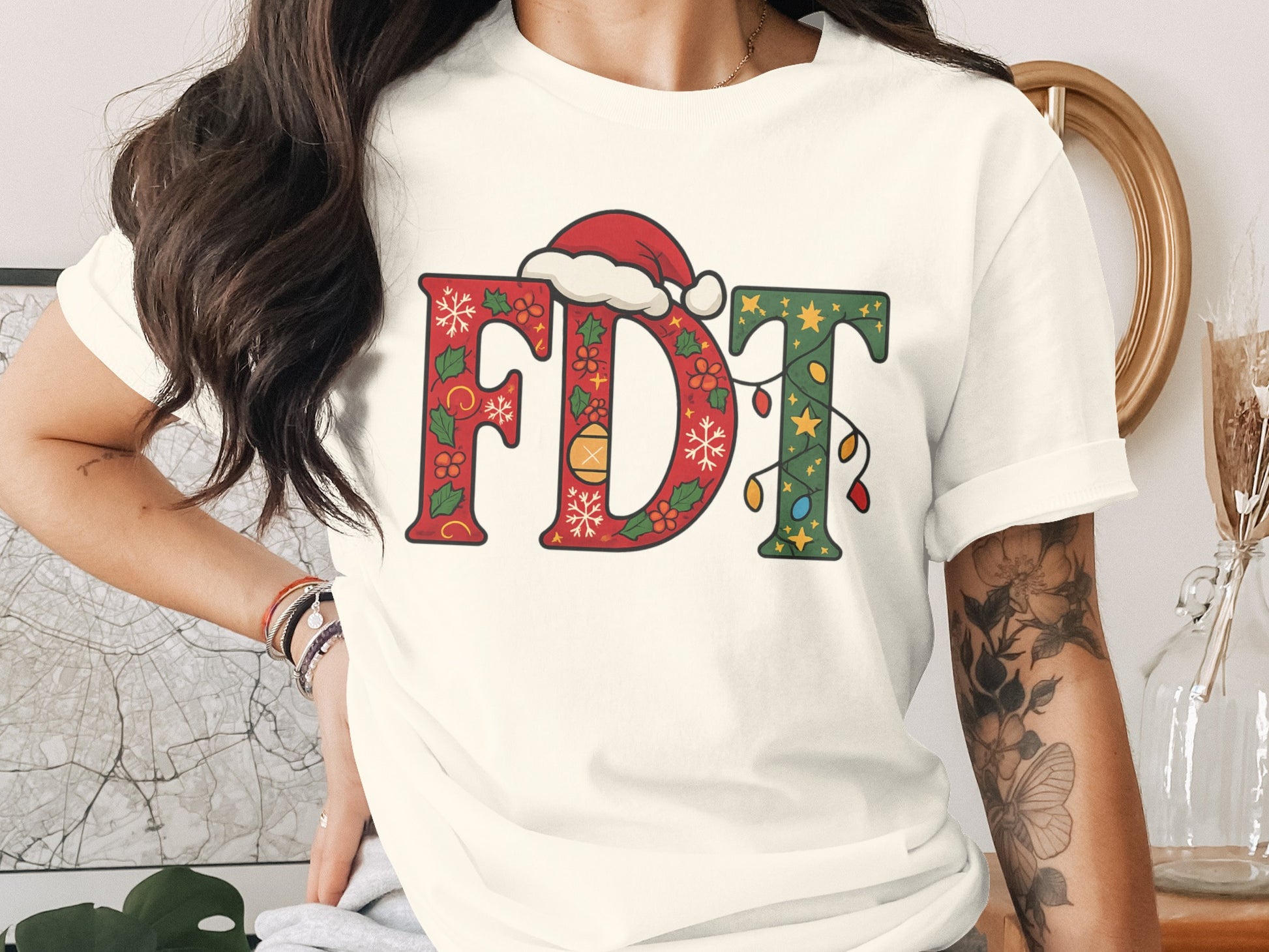 Festive Christmas Themed Holiday Design FDT Shirt