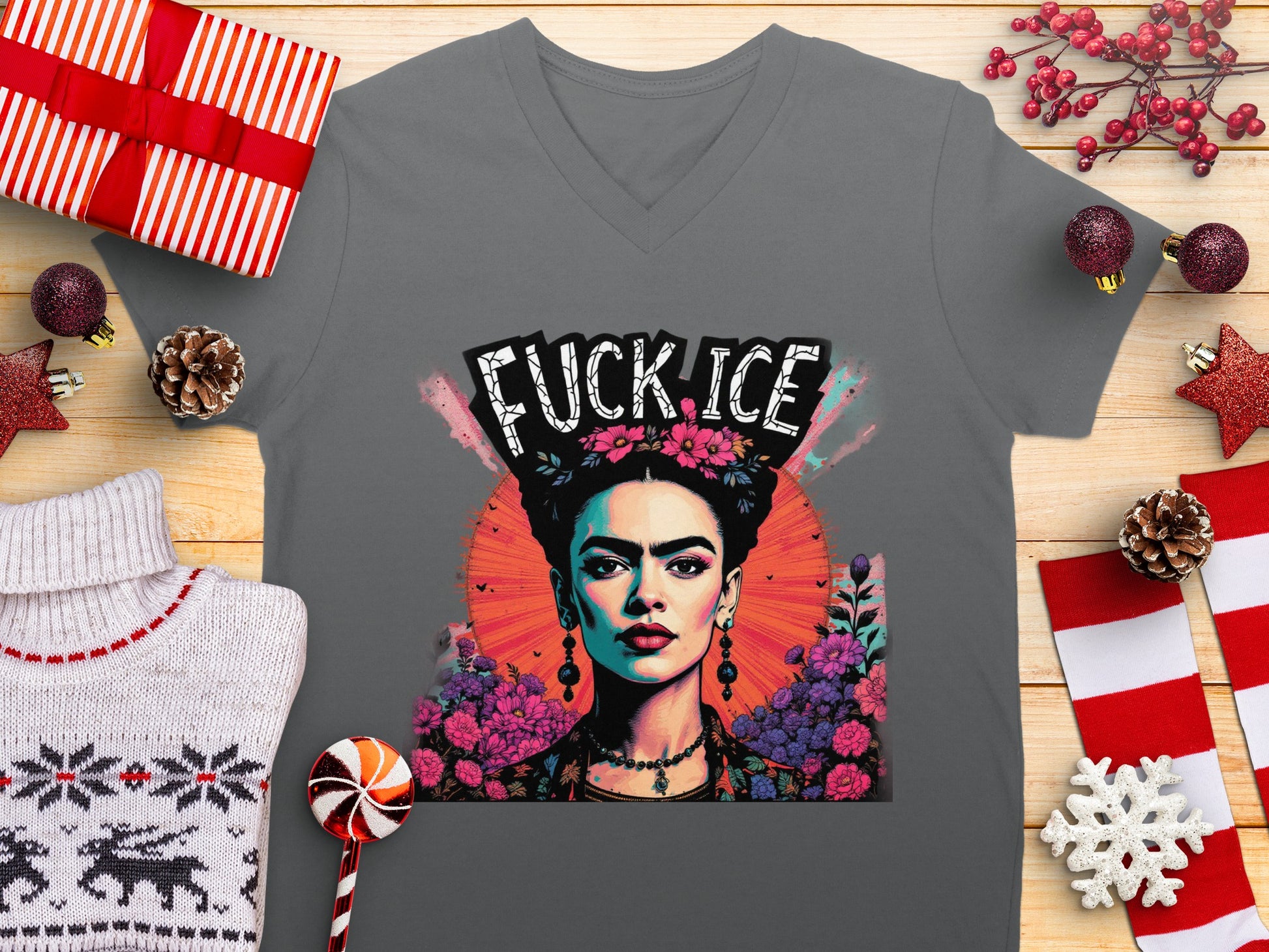 Colorful Artistic Portrait Graphic T-shirt