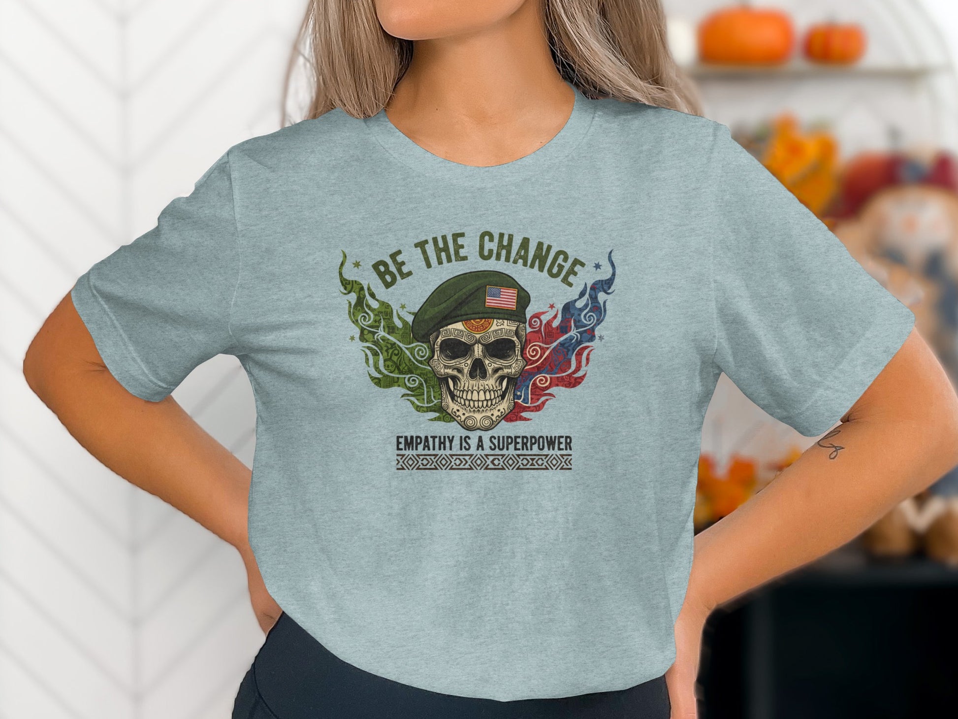 Be The Change Skull Empathy Is A Superpower Shirt