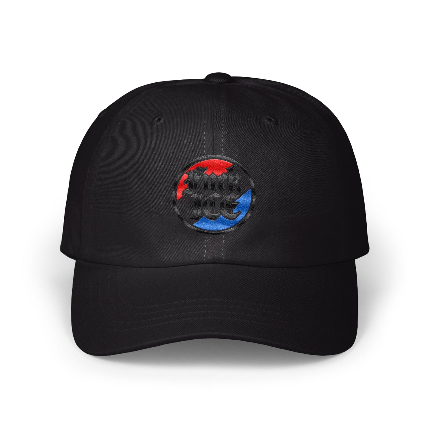 Stylish Black Hat with Unique Globe Design Hat product