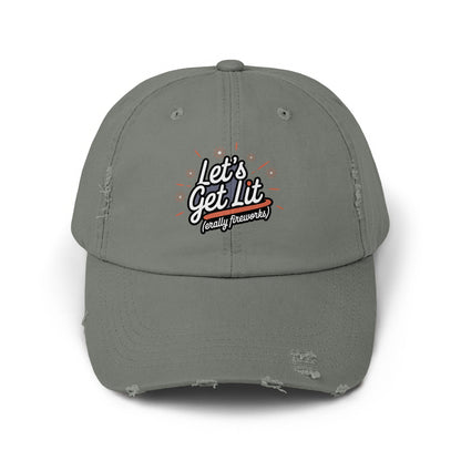 Let's Get Lit Totally Fireworks Distressed Hat product type